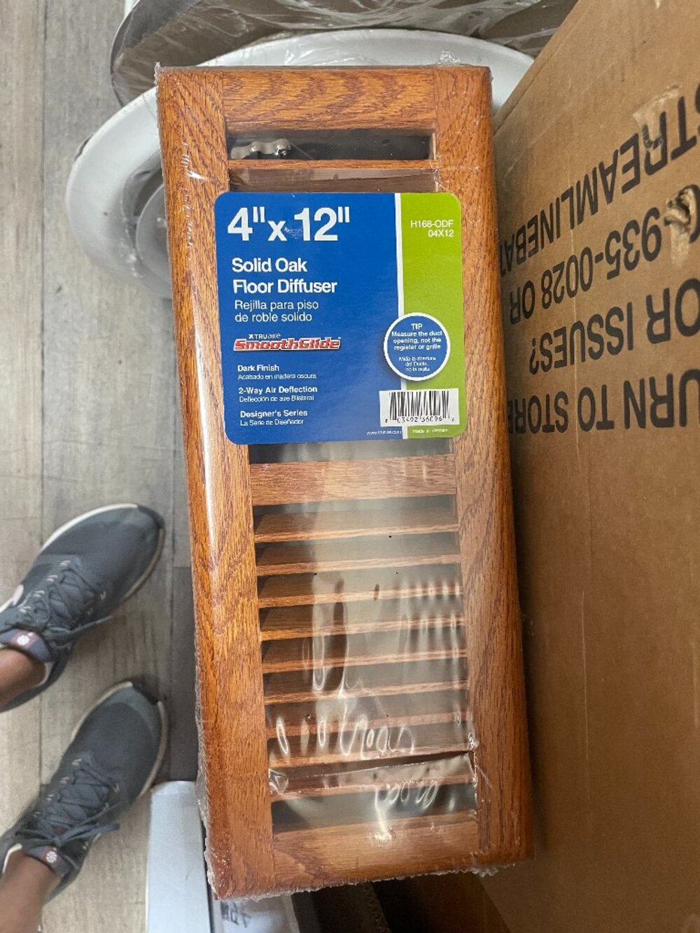 4 in. x 12 in. Oak Floor Diffuser